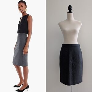 J. Crew Wool Pencil Skirt Knee Length Sz 4